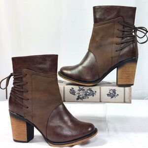 Pierre Dumas Womens Boots Sz 7 Ravenna Vegan Leather Corset Back Lace Festival